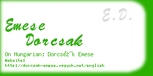 emese dorcsak business card